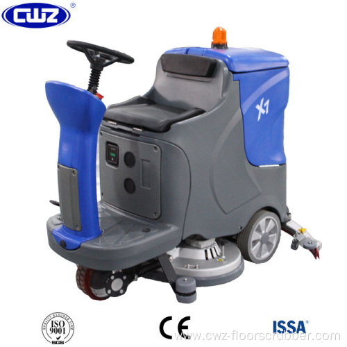 Battery automatic floor scrubber machine for supermarket